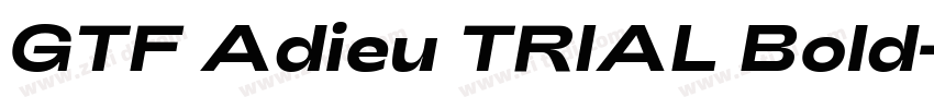 GTF Adieu TRIAL Bold字体转换